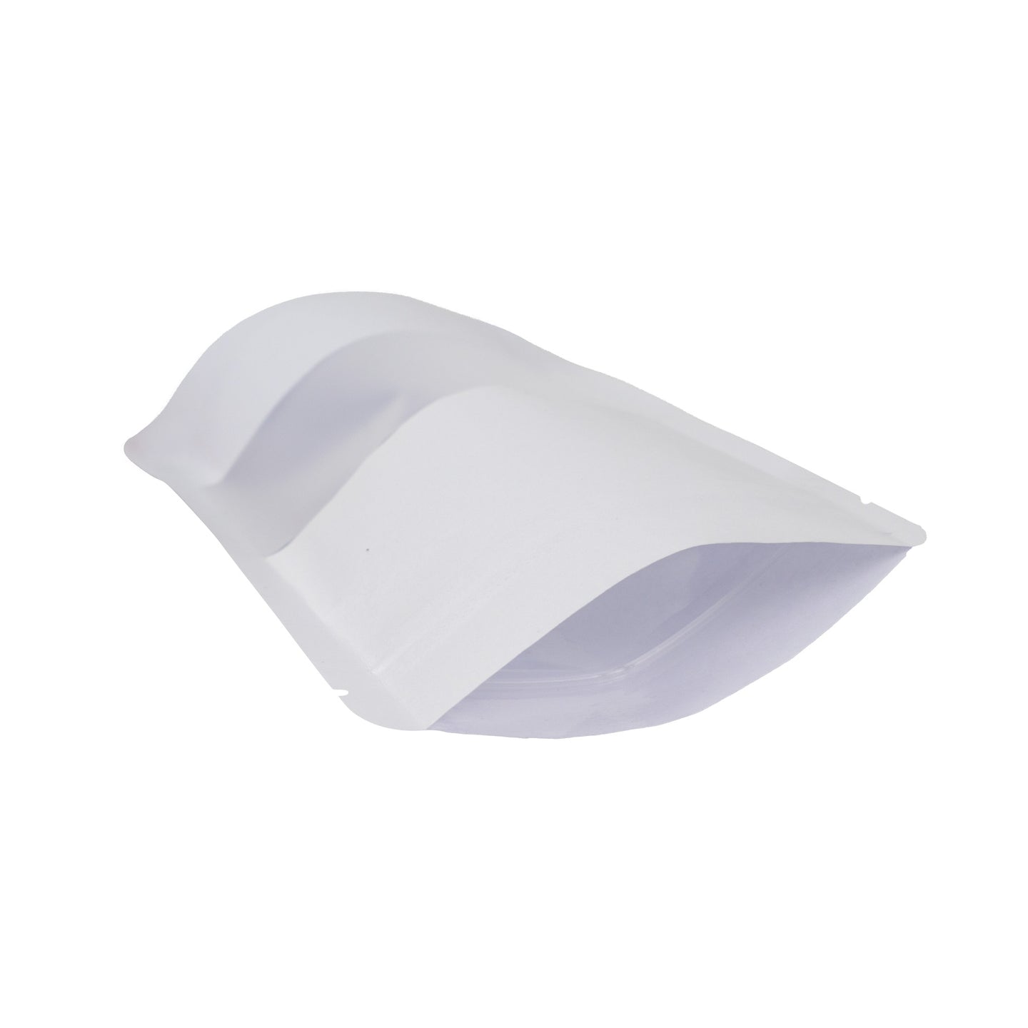 Bolsa Stand Up Pouch Kraft Blanca con Zipper y Ventana 50g